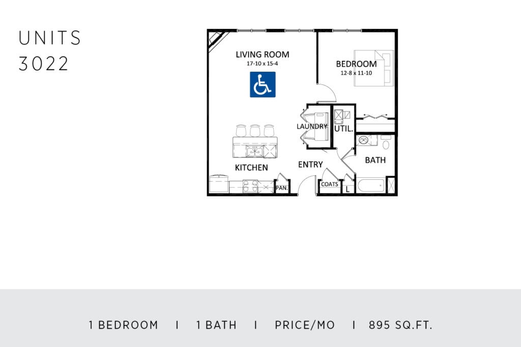 One Bedroom - 895 Sq. Ft.