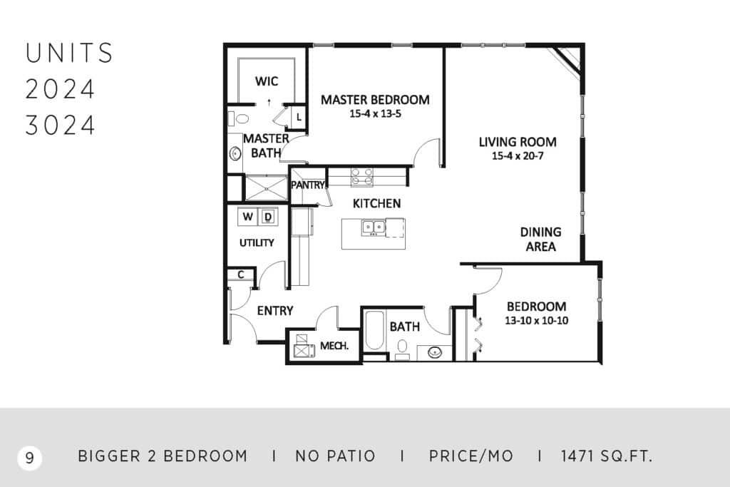 Two Bedroom - 1471 Sq. Ft.