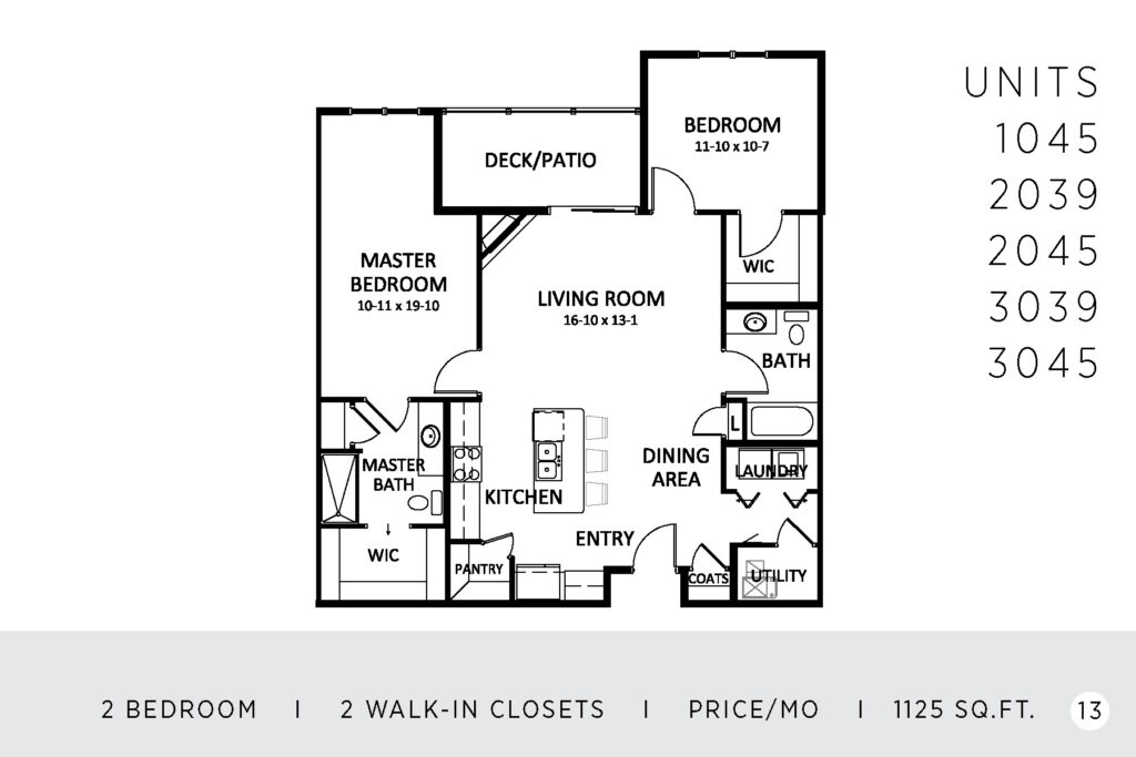 Two Bedroom -1125 Sq. Ft.