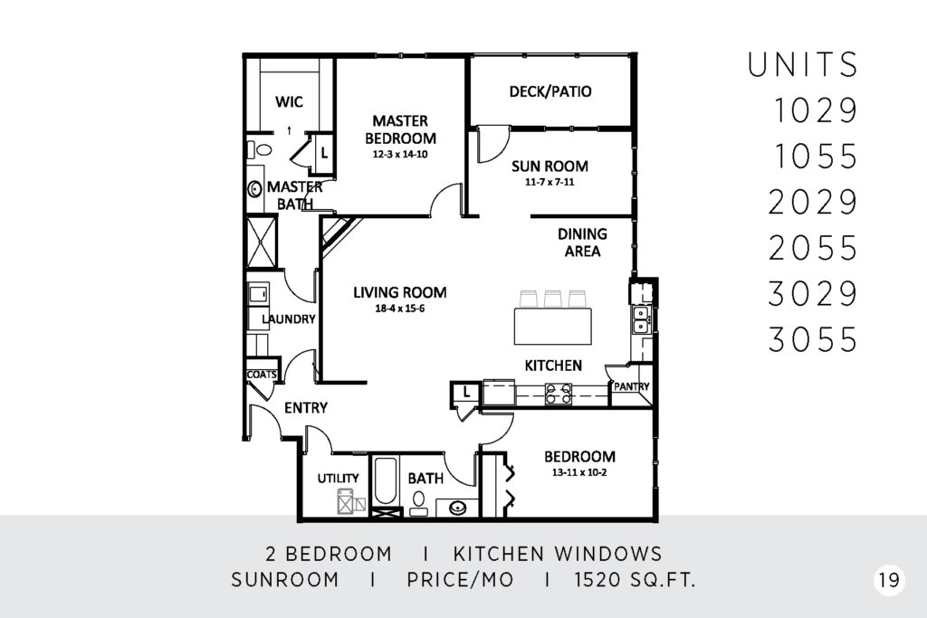 Two Bedroom - 1520 Sq. Ft.